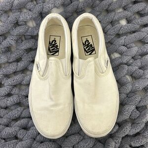 EUC Vans Slip On Shoes - Size 8 - White